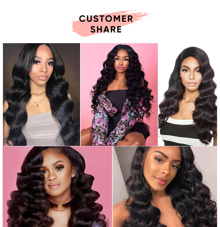 Cheap Loose Wave 4 Bundles With Frontal Human Hair Weave With 13x4 Lace Frontal