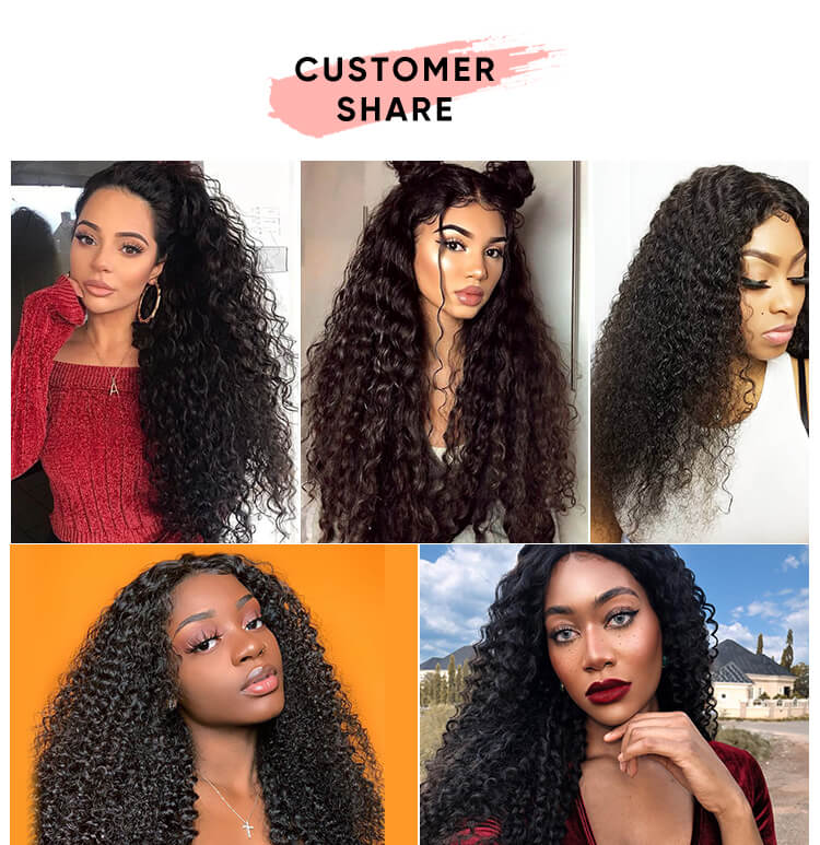 3 Bundles Jerry Curly With Transparent Lace Frontal