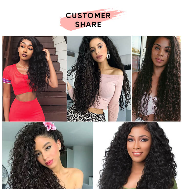 Water Wave Human Hair 4x4 Lace Closure Brazilian Water Wave 4x4 Lace Frontal Closure