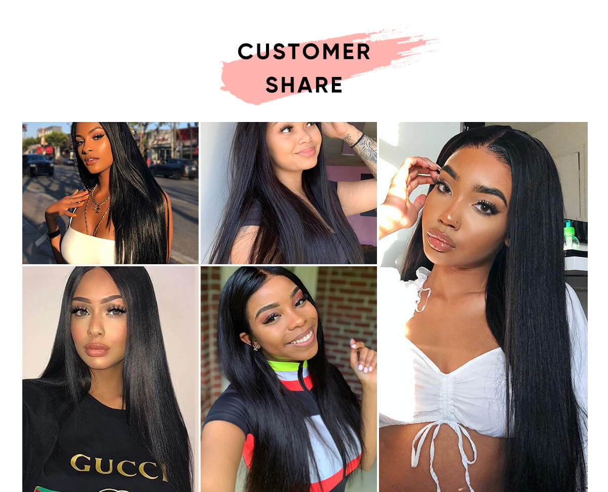 Cheap Straight 4 Bundles With Closure Brazilian Hair Bundles With 6x6 Closure
