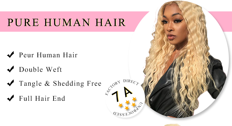 Deep Wave Bundles 613 Human Hair Virgin Hair 613 Deep Wave Weave