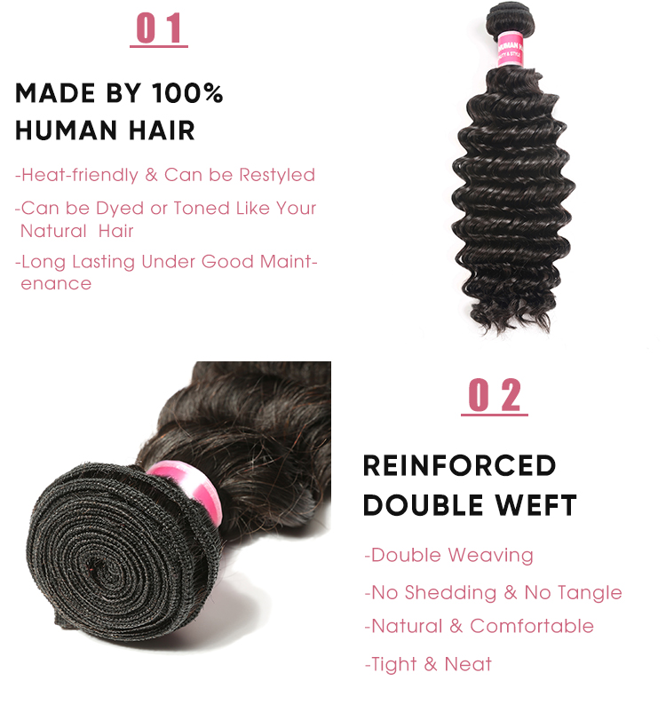Deep Wave Cheap Hair Bundles 3 Pcs Virgin Hair 3 Bundles Deep Wave 100 Human Hair Weave