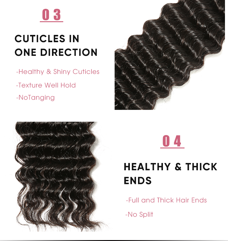 Deep Wave 3 Pcs Cheap Hair Bundles Brazilian 3 Pcs Deep Wave Bundles