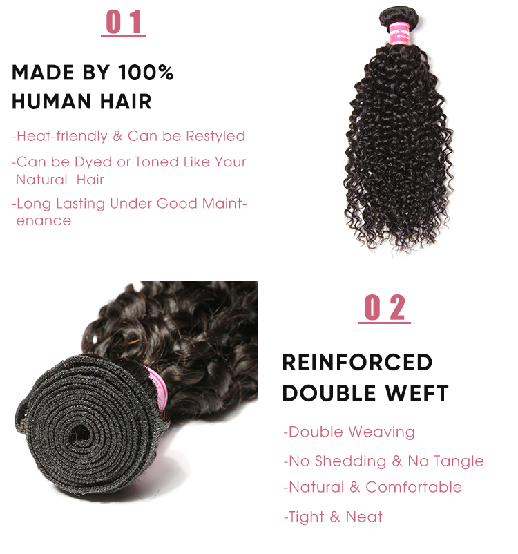 Virgin Hair 3 Bundles Jerry Curly Bundles Weave Jerry Curly Cheap 3 Pcs Human Hair Bundles