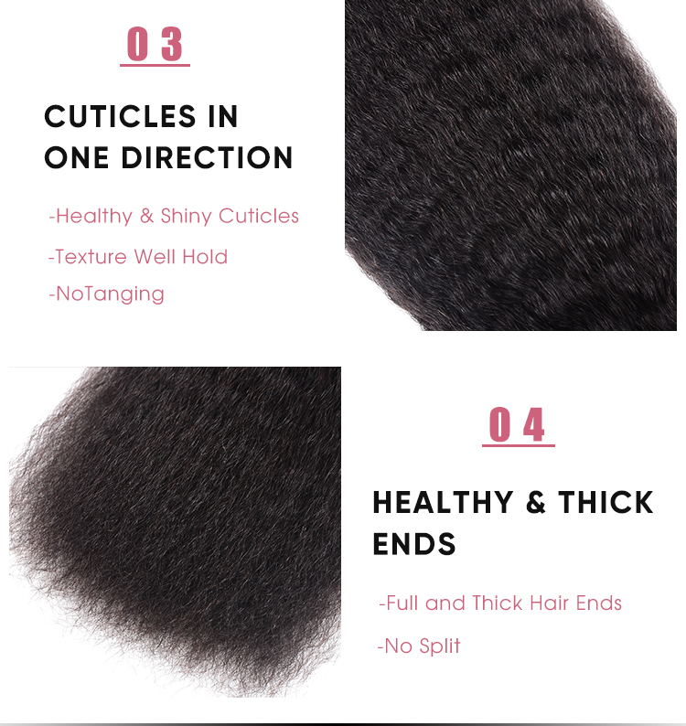 Virgin Hair 4 Pcs Brazilian Kinky Straight Bundles Kinky Straight 4 Bundles 100 Human Hair Weave