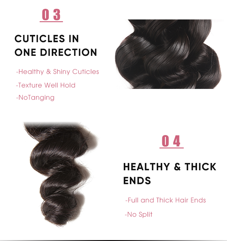 Loose Wave 3 Bundles 100 Human Hair Weave Virgin Hair 3 Pcs Brazilian Loose Wave Bundles