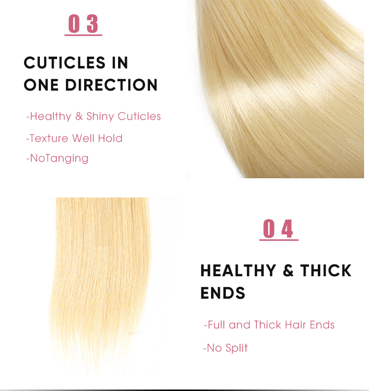 3 Pcs Virgin Hair 613 Straight Bundles 3 Bundles Straight Weave 613 Human Hair