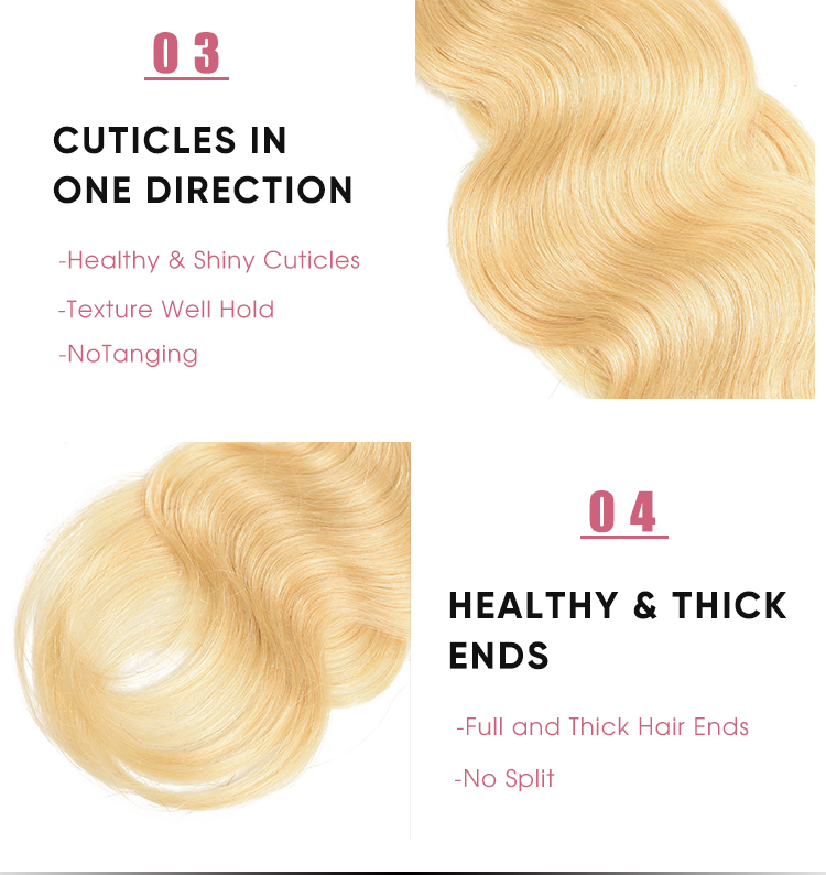 4 Pcs Brazilian 613 Body Wave Bundles